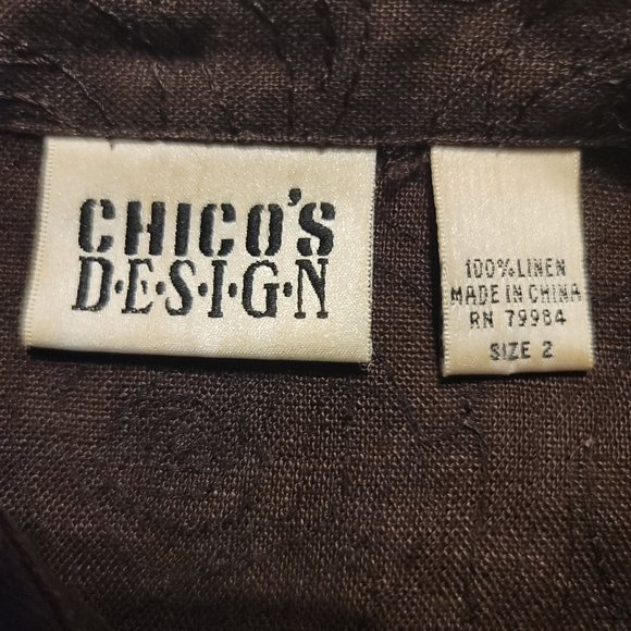 Chico's Stitched Design Button Down Shirt - Picture 9 of 10
